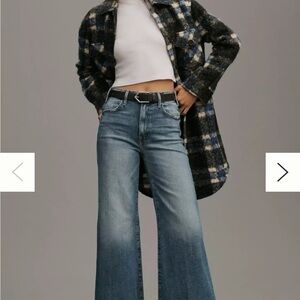 MOTHER The Hustler Roller Sneak High-Rise Wide-Leg Jeans